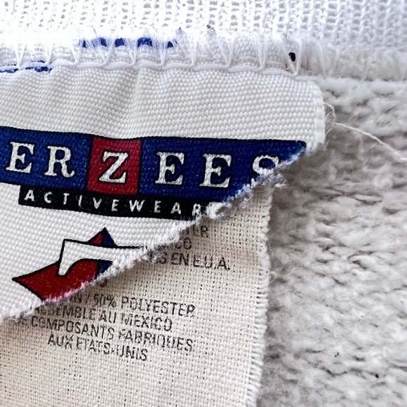 Vtge Jerzees Ocean City New Jersey White Sweatshirt L Outdoors Preppy Academia - Picture 3 of 6